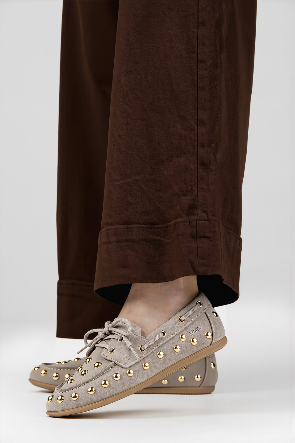 DWRS Latty Big Studs Loafers Sand
