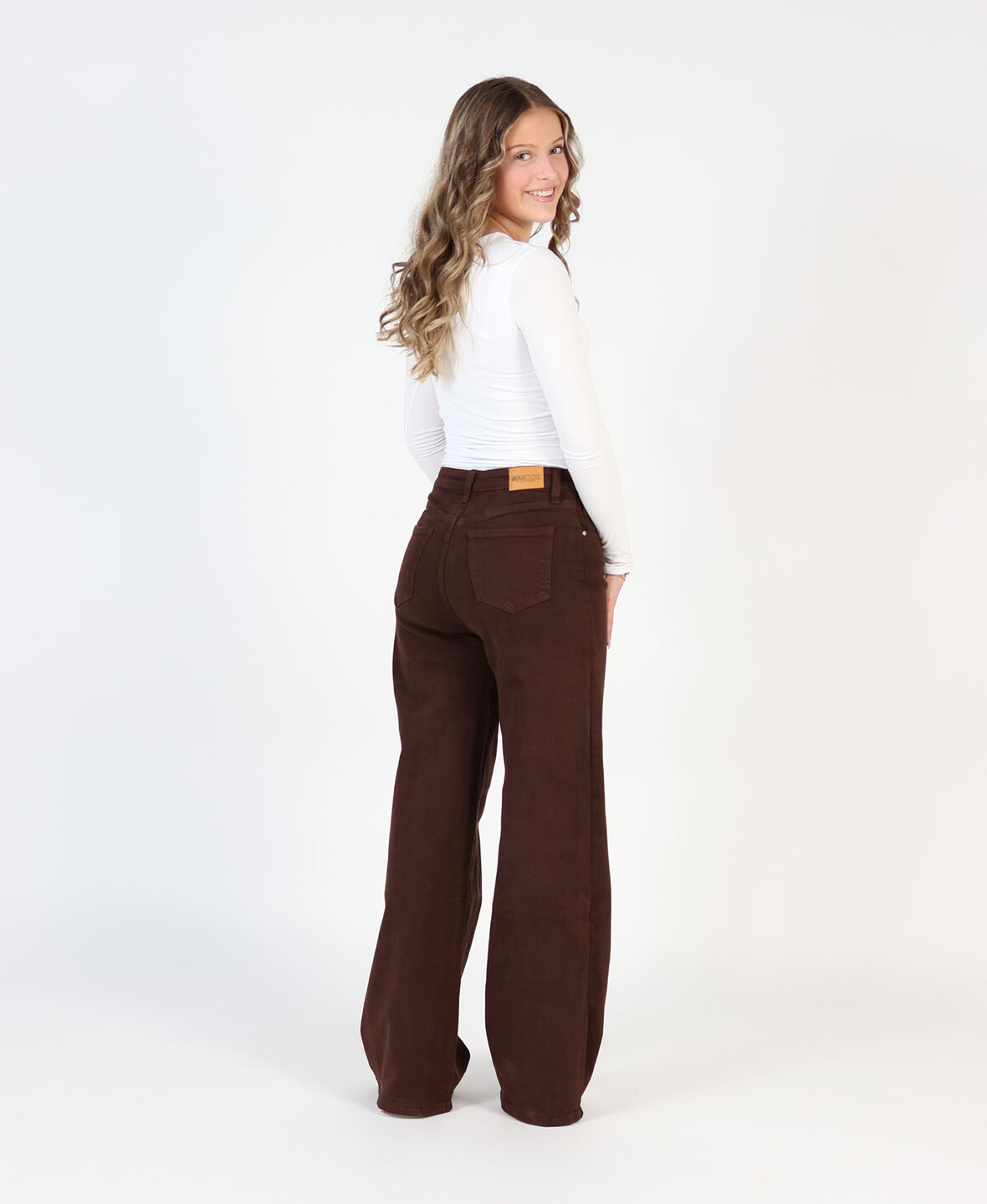 Ultra Wide Leg Jeans 3297-5 Choco (REGULAR) 