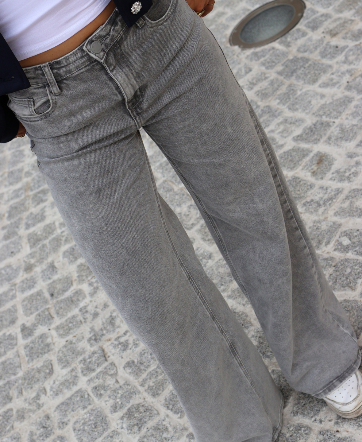 Ultra Wide Leg Jeans 3297-3 Lightgrey (REGULAR) 