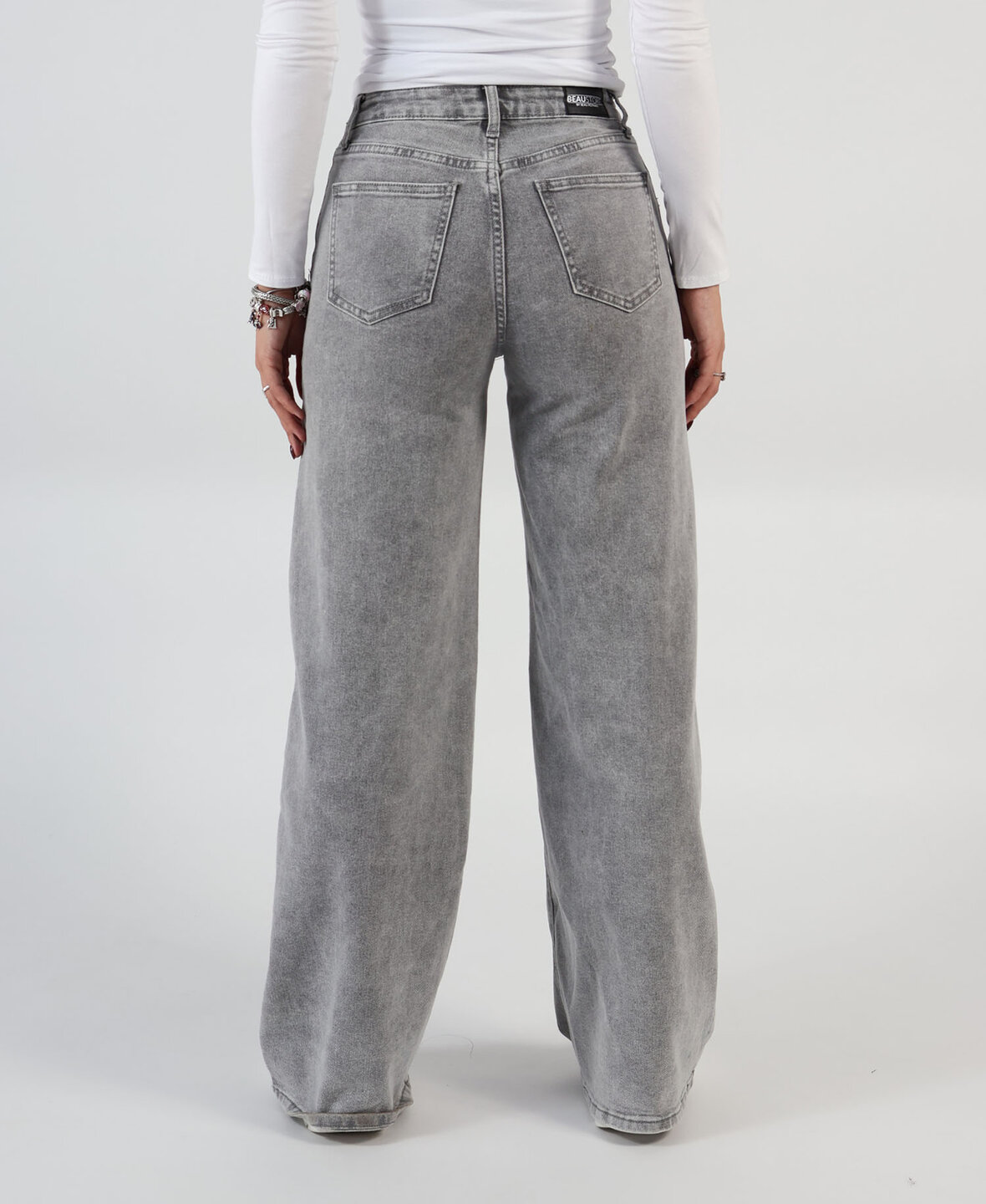 Ultra Wide Leg Jeans 3297-3 Lightgrey (REGULAR) 