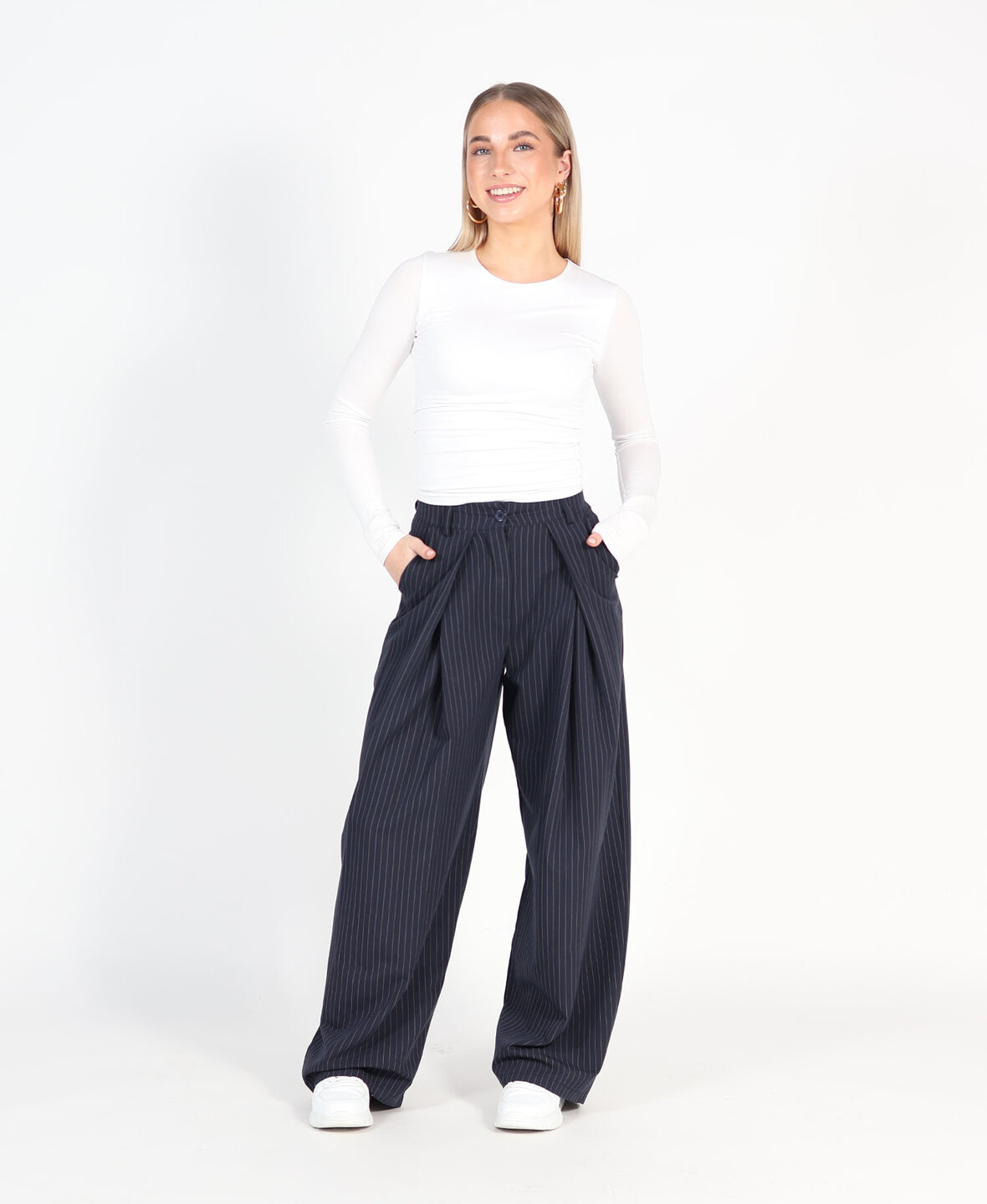 Barrel Pantalon Navy Blue (TALL)