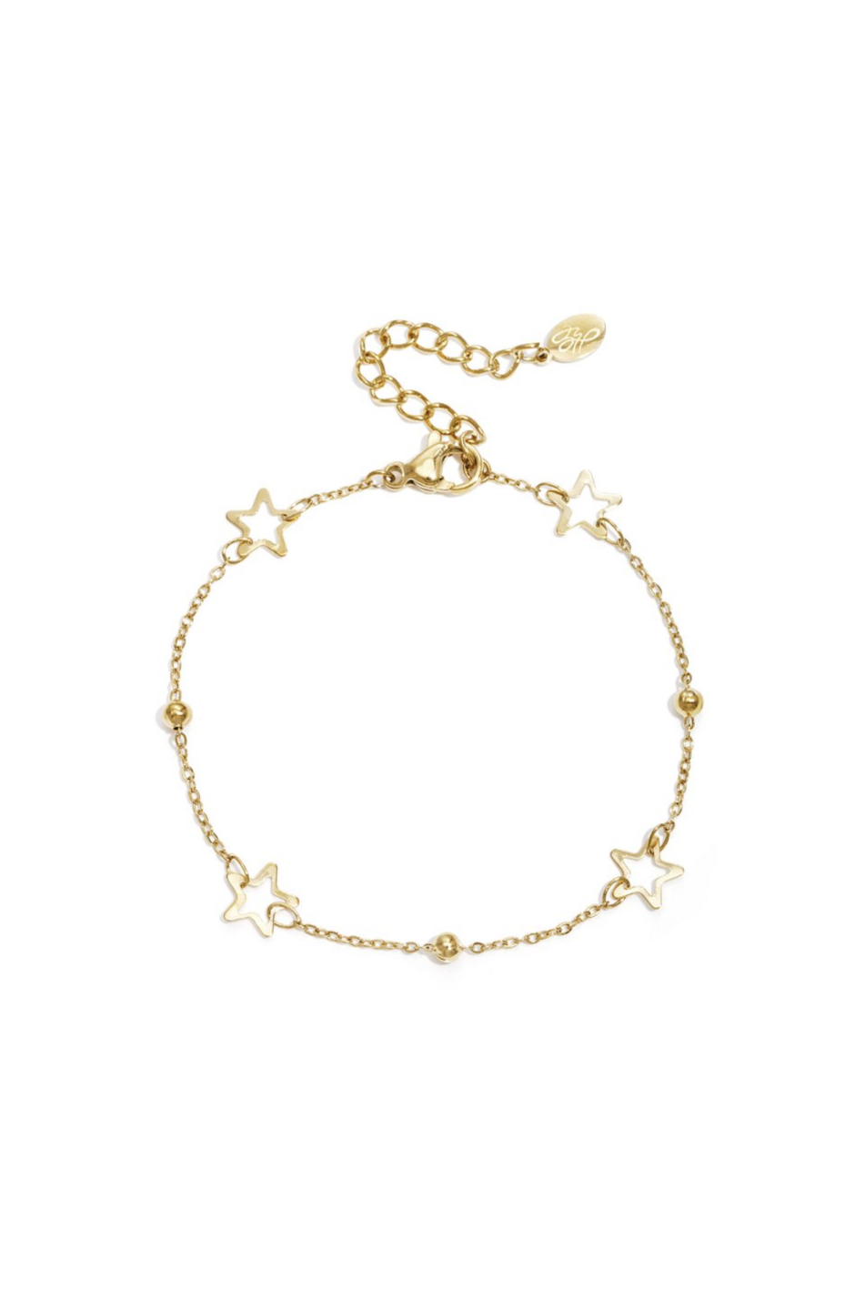 Star With Dots Bracelet Gold