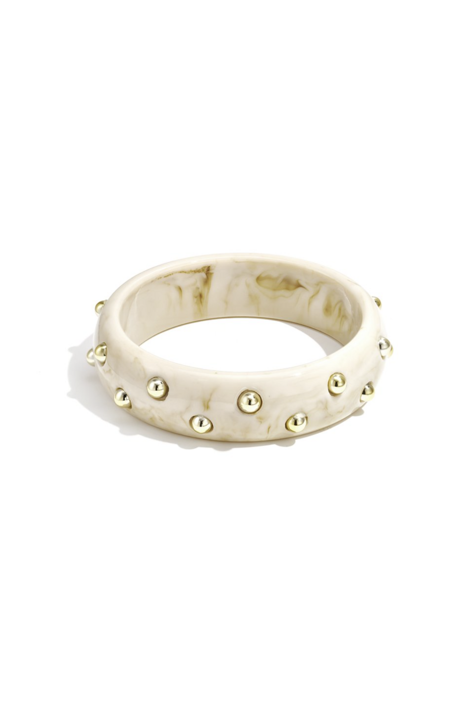 Golden Dots Bangle Bracelet Cr&egrave;me