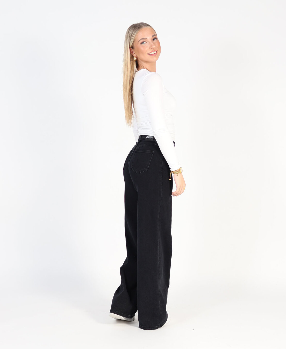Ultra Wide Leg Jeans 3297-9 Black (REGULAR) 