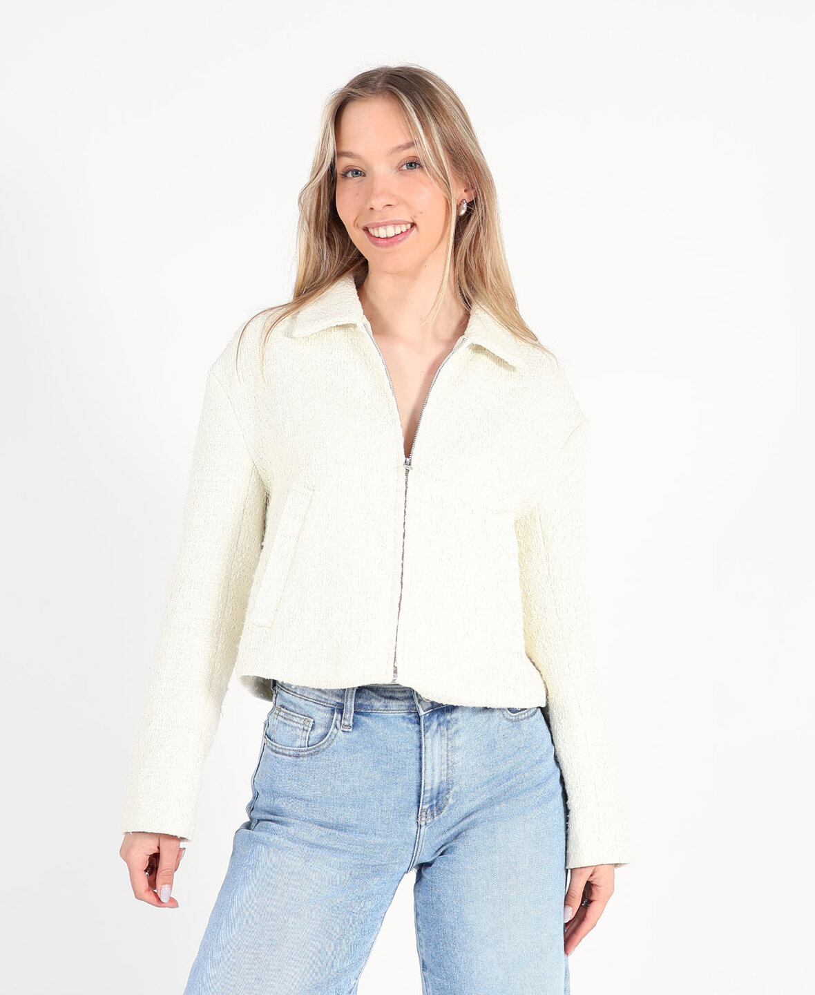 Boucl&eacute; Jacket Cr&egrave;me