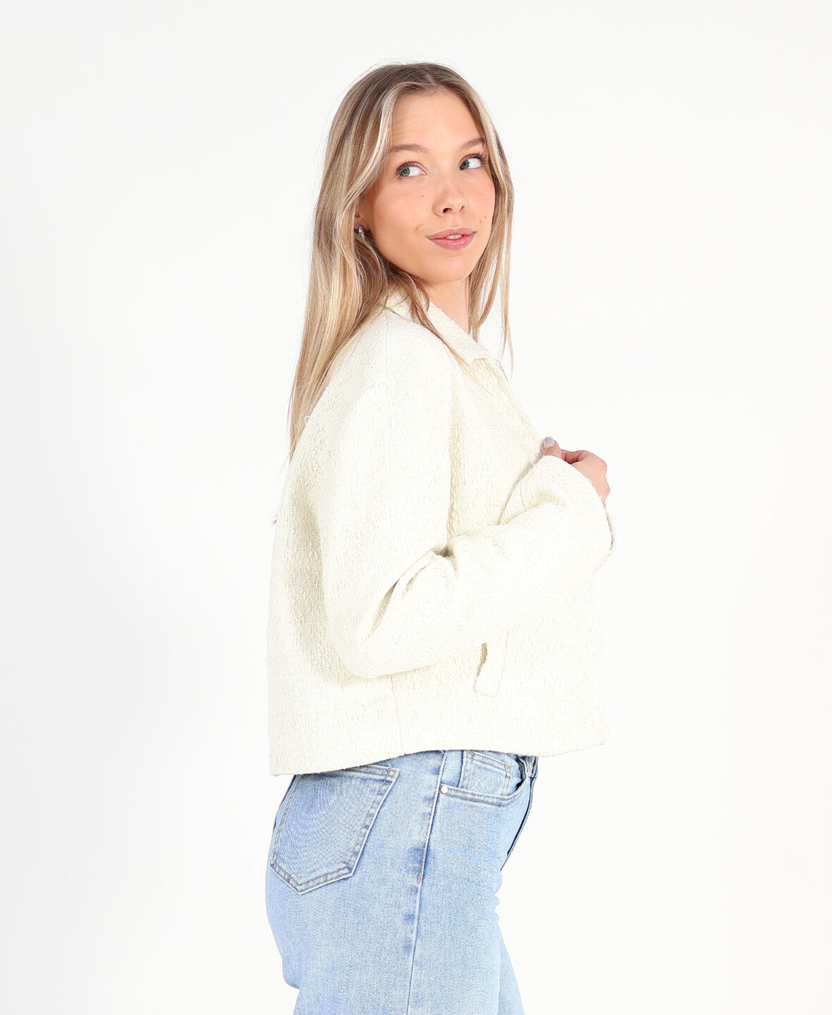 Boucl&eacute; Jacket Cr&egrave;me