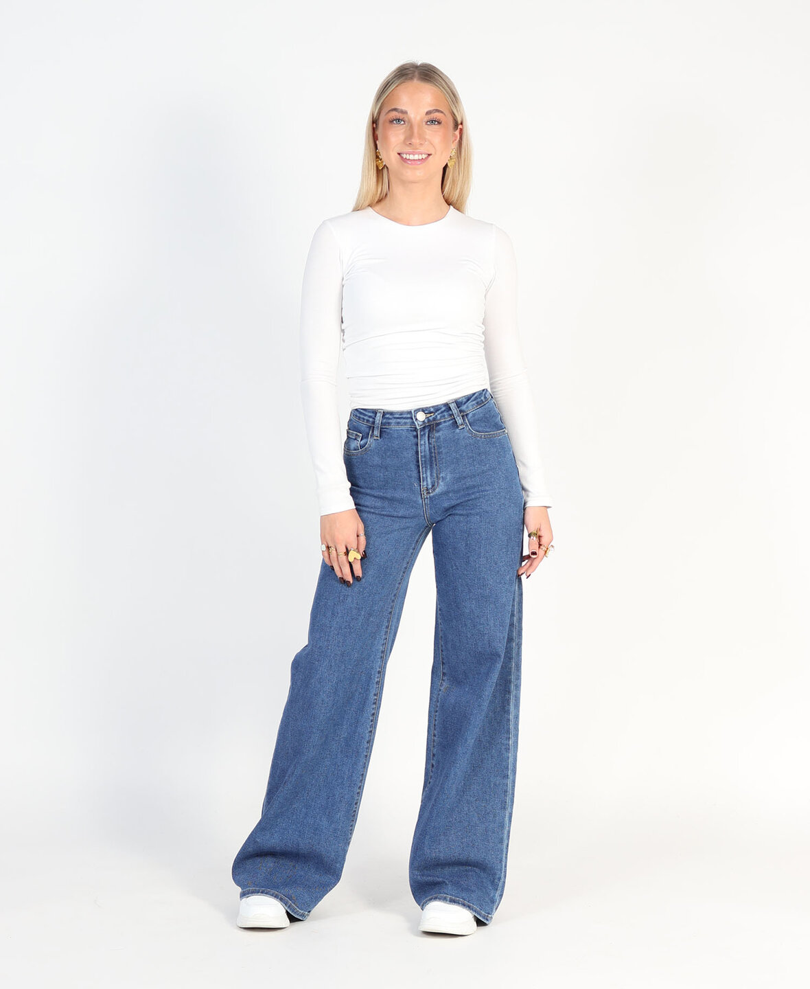 Ultra Wide Leg Jeans 3297-7 Dark Blue (REGULAR) 