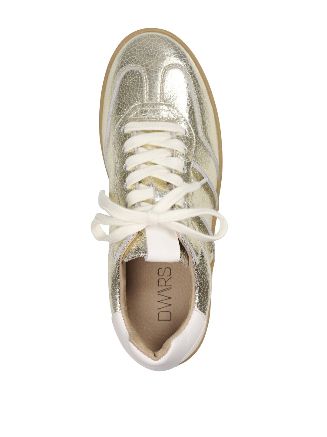 DWRS Poona Crackled Sneaker Leer Champagne