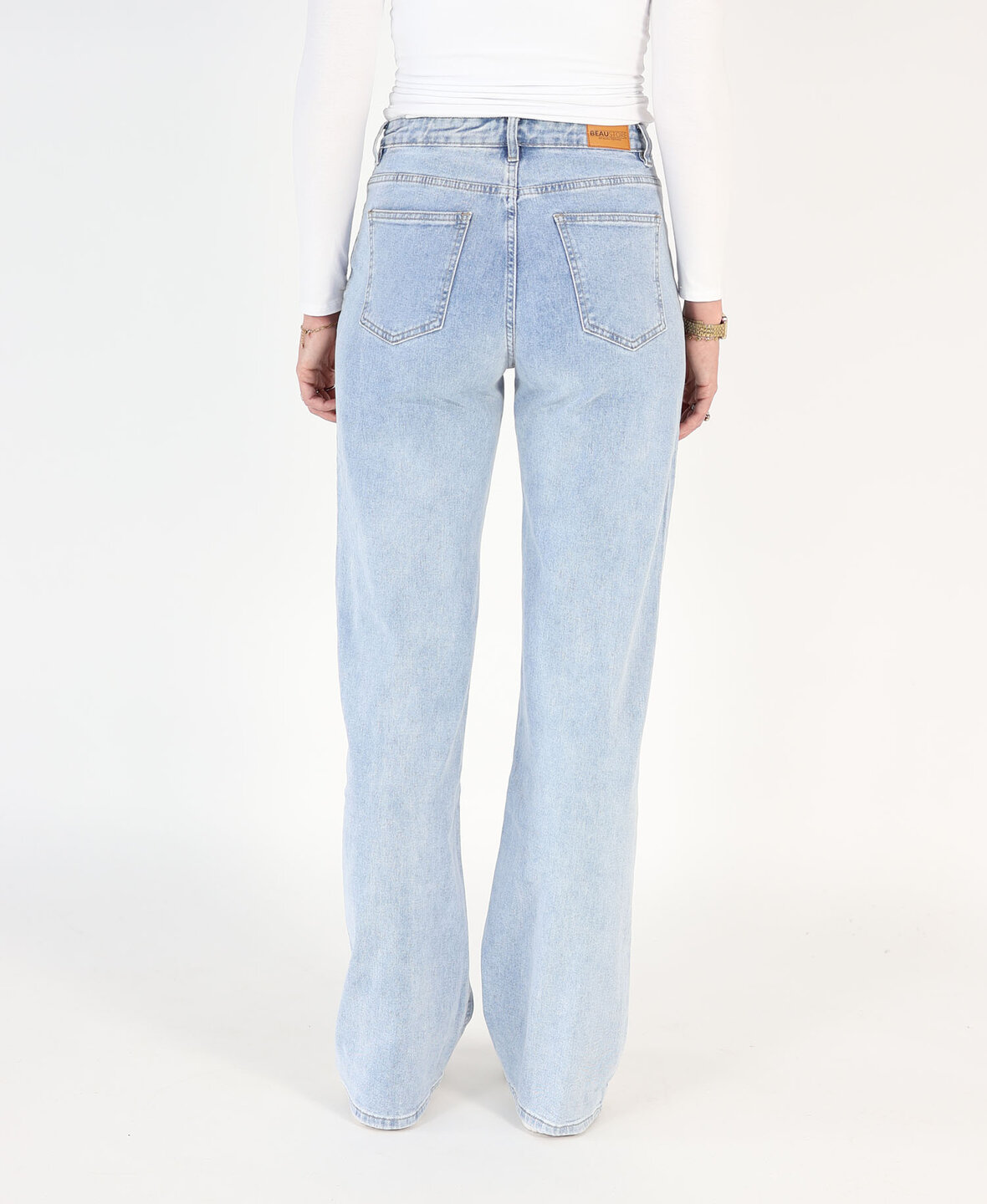 Button Wide Leg Jeans 9113-2 (TALL)