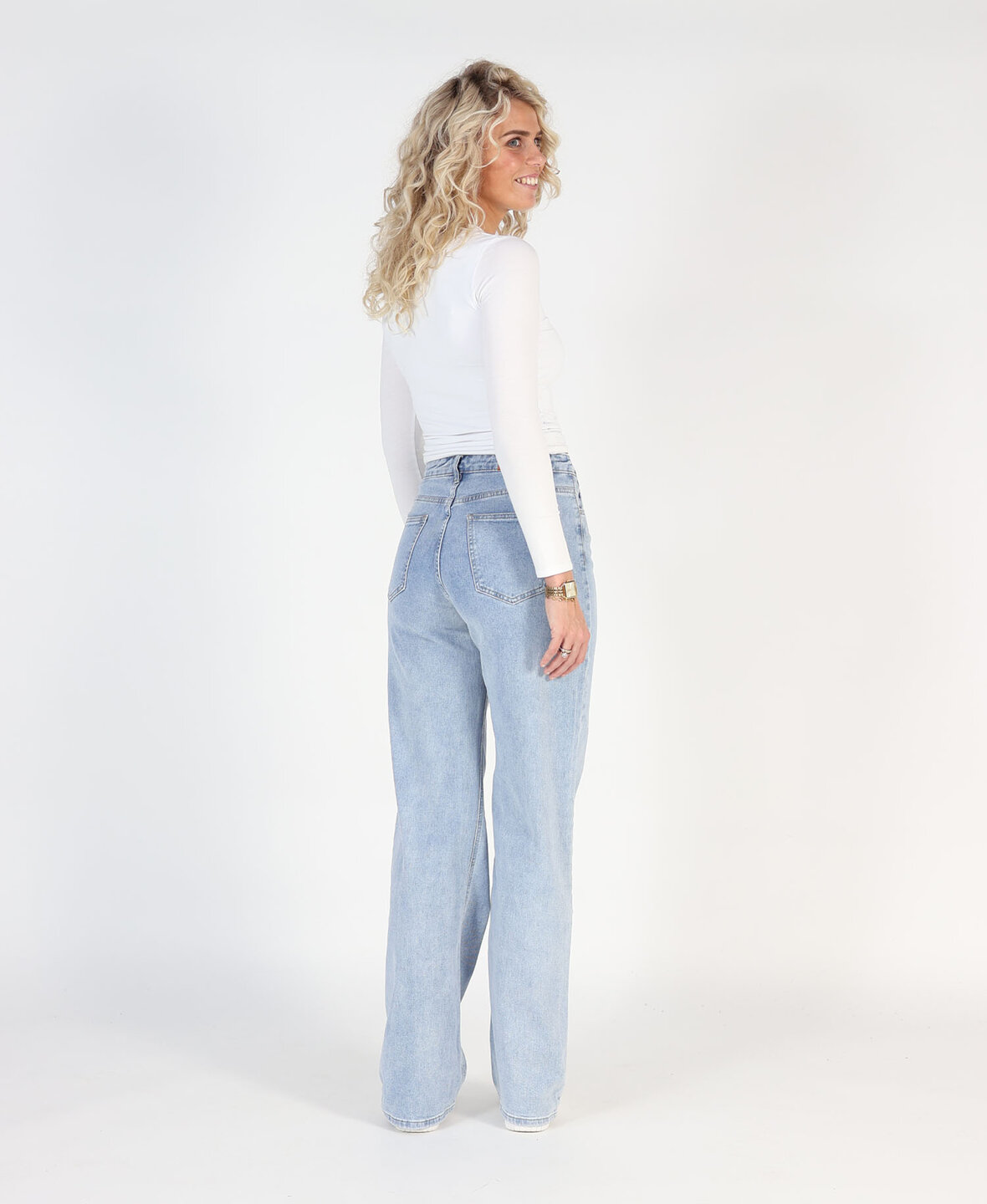 Button Wide Leg Jeans 9113-2 (TALL)