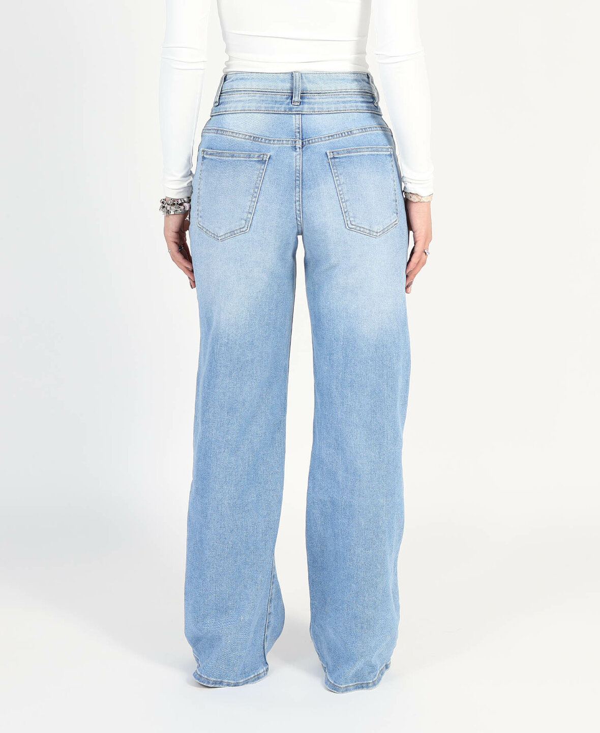 Double Button Ultra Wide Leg Jeans 3775-2 (TALL)