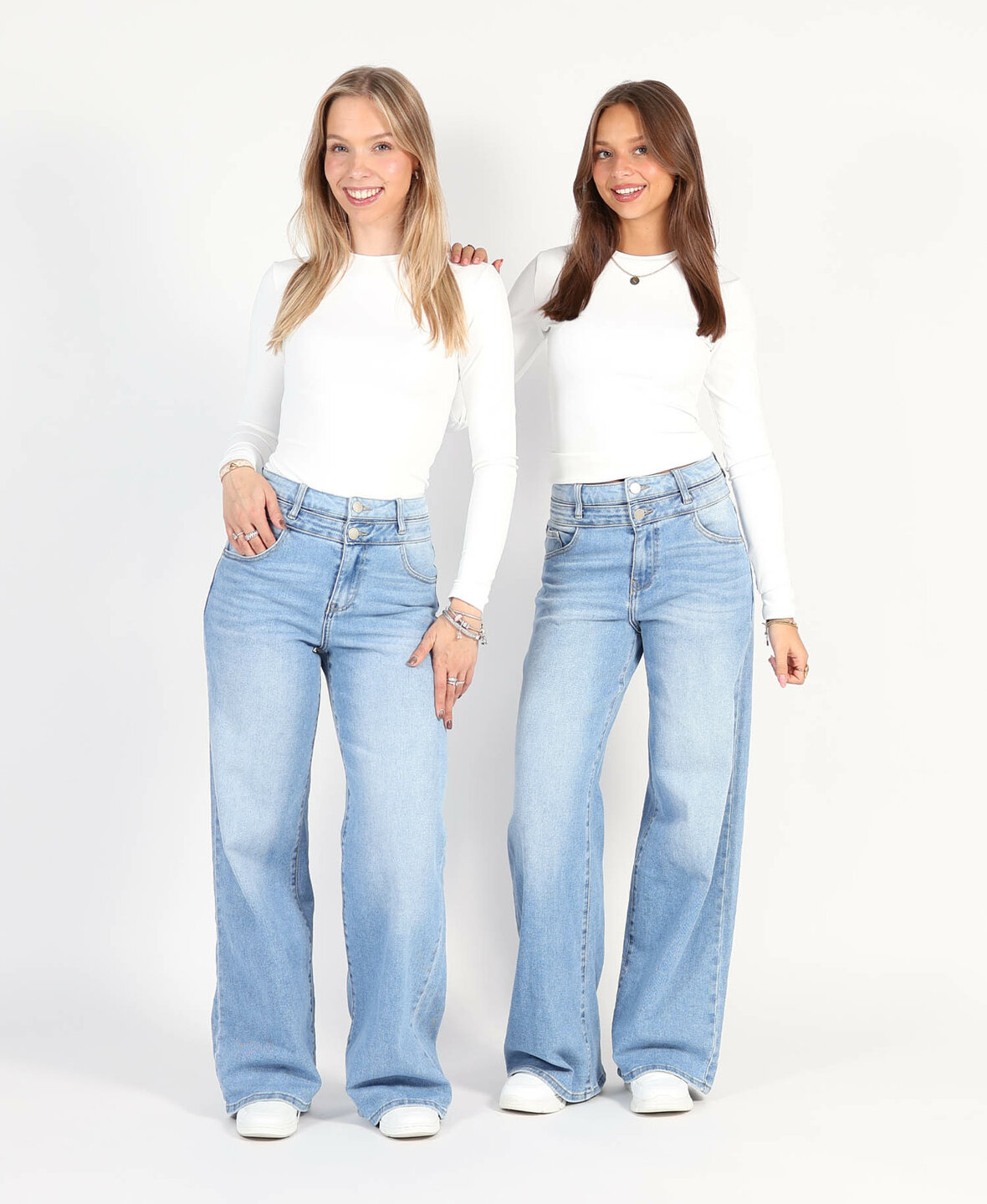 Double Button Ultra Wide Leg Jeans 3775-2 (TALL)