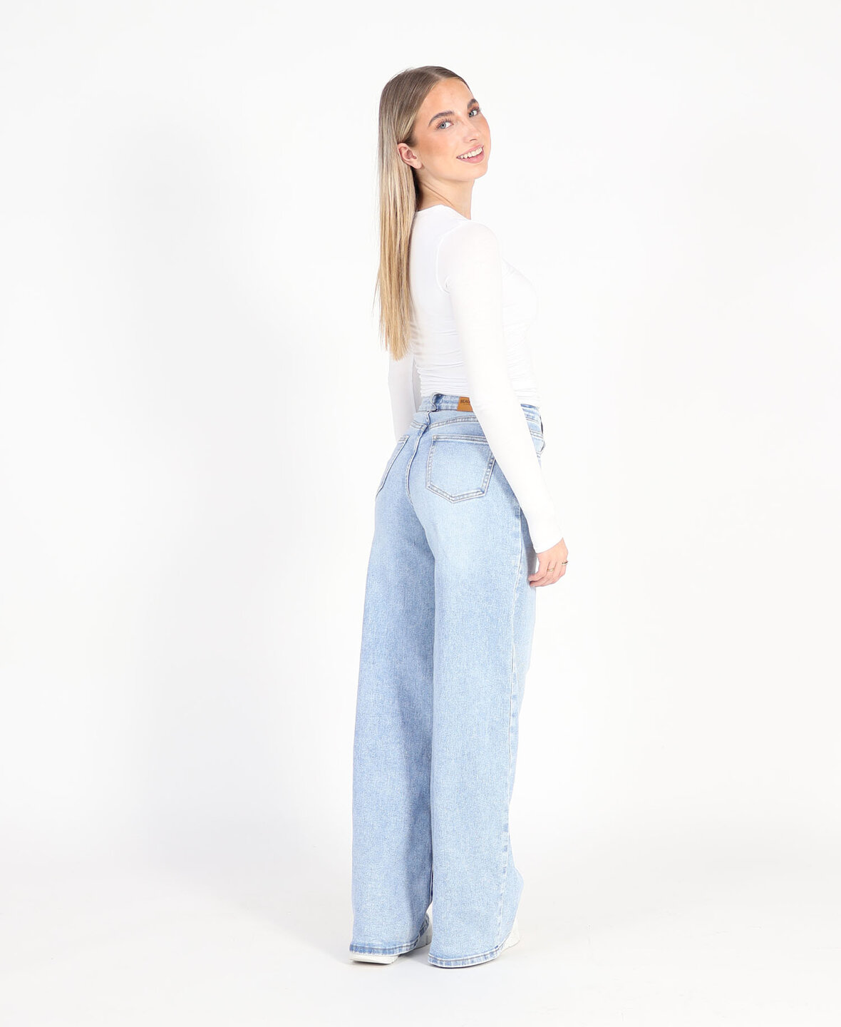 Ultra Wide Leg Jeans Middle Blue 3297-11 (REGULAR)